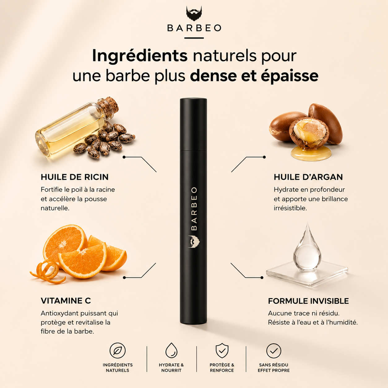 Stylo Densifiant Barbe BARBEO – Comble les trous pour une barbe plus dense en quelques secondes
